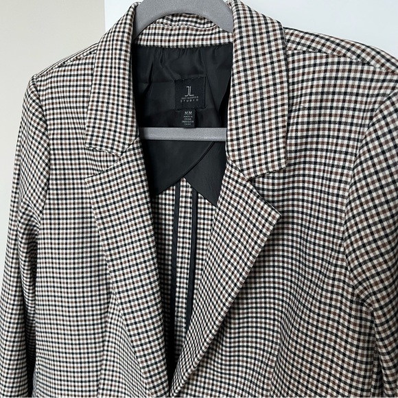 Plaid Shoulder Pad Blazer - Picture 4 of 4